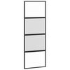 vidaXL Schiebet&uuml;r mit Beschlag Schwarz 76x205 cm Hartglas