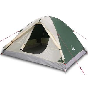 vidaXL Kuppel-Campingzelt 3 Personen Gr&uuml;n Wasserdicht