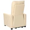 vidaXL Massagesessel mit Aufstehhilfe Creme Stoff