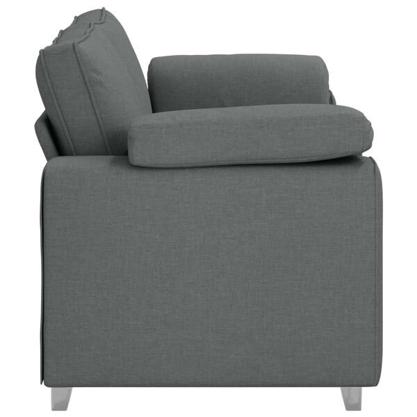 vidaXL Sofa 140cm Dunkelgrau Stoff