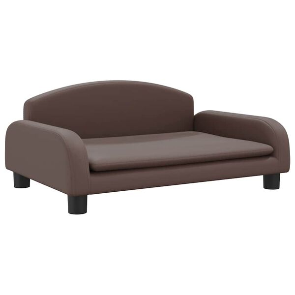 vidaXL Hundebett Braun 70x45x30 cm Kunstleder