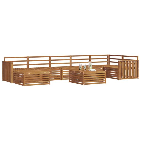 vidaXL Sofagarnituren 8 pcs Natur Massivholz Akazie
