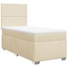 vidaXL Boxspringbett mit Matratze Creme 90x190 cm Stoff