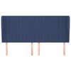 vidaXL Kopfteil mit Ohren Blau 183x23x118/128 cm Stoff