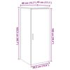 vidaXL Lagerschrank Braun Eichen-Optik 40x45x103,5 cm Holzwerkstoff