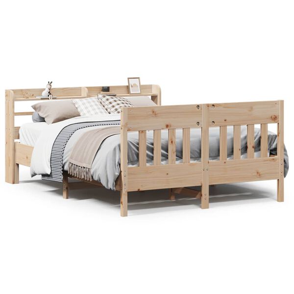 vidaXL Massivholzbett ohne Matratze 140x190 cm Kiefernholz
