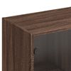 vidaXL B&uuml;cherschrank mit T&uuml;ren Braun Eichen-Optik 136x37x142 cm