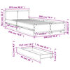 vidaXL Bettgestell mit Schubladen Braun Eichen-Optik 100x200 cm