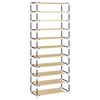 vidaXL Schuhschrank Creme 60x30x166 cm Stoff