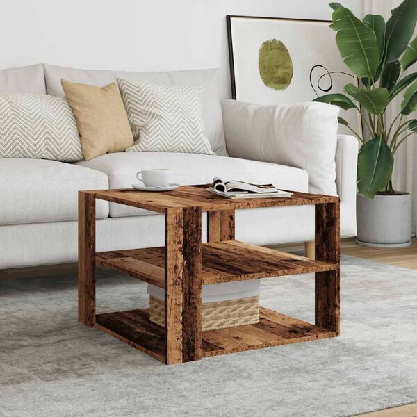 vidaXL Couchtisch Altholz-Optik 58x58x40 cm Holzwerkstoff