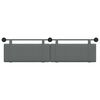 vidaXL H&auml;ngevorderseite Wandmontiert Dunkelgrau 210 x 55 x 5 cm Stoff