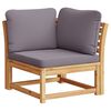 vidaXL Gartensofa mit Kissen 2-Sitzer Massivholz Akazie