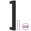 vidaXL M&ouml;belgriffe 20 Stk. Schwarz 128 mm Edelstahl