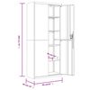 vidaXL Aktenschrank Anthrazit 90x40x240 cm Stahl