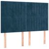 vidaXL LED Kopfteil Dunkelblau 144x5x118/128 cm Samt