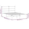 vidaXL Bettgestell mit Kopfteil Metall Schwarz 140x190 cm
