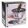 Excellent Houseware 4tlg R&uuml;hrsch&uuml;ssel mit Reibeaufs&auml;tzen Set Edelstahl