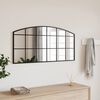 vidaXL Wandspiegel Schwarz 100x50 cm Gew&ouml;lbt Eisen