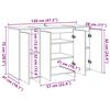 vidaXL Sideboard Altholz-Optik 120x41x75 cm Holzwerkstoff
