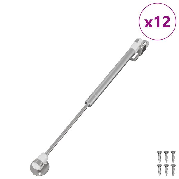vidaXL Hydraulische Gasfeder 12 pcs Silber 280 x 17 x 16 mm