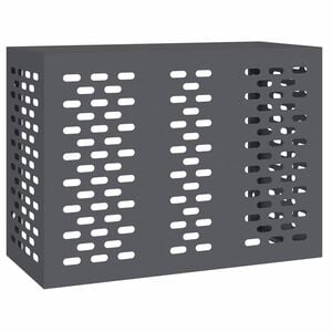 vidaXL Klimaanlagenabdeckung Anthrazit 110 x 50 x 80 cm Stahl