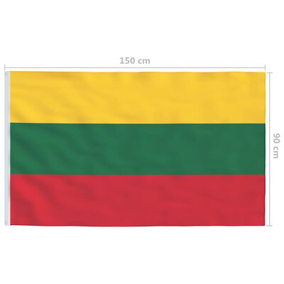 vidaXL Flagge Litauens 90×150 cm
