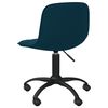 vidaXL Esszimmerst&uuml;hle 2 Stk. Drehbar Blau Samt