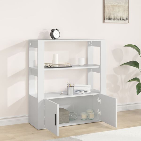 vidaXL Sideboard Wei&szlig; 80x30x90 cm Holzwerkstoff