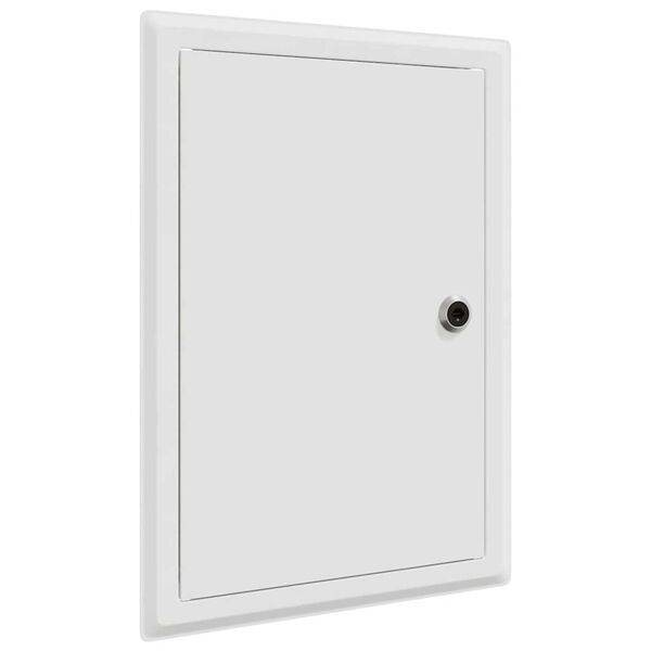 vidaXL Zugangsklappe Wei&szlig; 33 x 23 x 3 cm Stahl