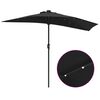 vidaXL Garten-Sonnenschirm Schwarz 294 x 150 x 224 cm