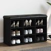 vidaXL Schuhbank Schwarz 82x32x50 cm Holzwerkstoff