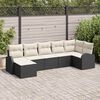 vidaXL Garten-Sofa-Set 7 pcs Schwarz Poly Rattan