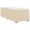 vidaXL Bettrahmen mit Matratze Creme 90 x 200 cm Stoff