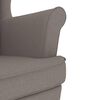 vidaXL Schaukelstuhl mit Fu&szlig;hocker Taupe Stoff