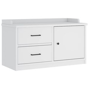 vidaXL Flurbank SANDNES Wei&szlig; 87x40x50 cm Massivholz Kiefer
