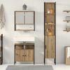 vidaXL Badezimmerm&ouml;bel-Set mit Regal 3 pcs Artisan-Eiche Holzwerkstoff