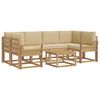 vidaXL Outdoor-Sofagarnitur 7 stk. Wei&szlig; und Beige