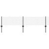 vidaXL Maschendrahtzaun mit Pfosten 10 x 0,4 m PVC-beschichteter Stahl