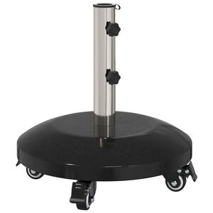 vidaXL Granit-Sonnenschirmst&auml;nder mit Rollen f&uuml;r 40-50 mm Mast 29 kg Schwarz