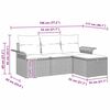 vidaXL Gartensofa-set mit Kissen mit Speicher 4 pcs Poly Rattan