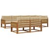 vidaXL Outdoor-Sofagarnitur 8 stk. Natur und Beige