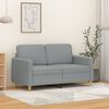 vidaXL 2-Sitzer-Sofa Hellgrau 120 cm Stoff