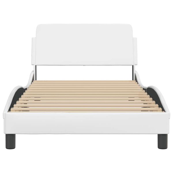 vidaXL Bettgestell "Dover" Wei&szlig; 100x203 cm Kunstleder