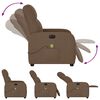 vidaXL Massagesessel Elektrisch Braun Stoff