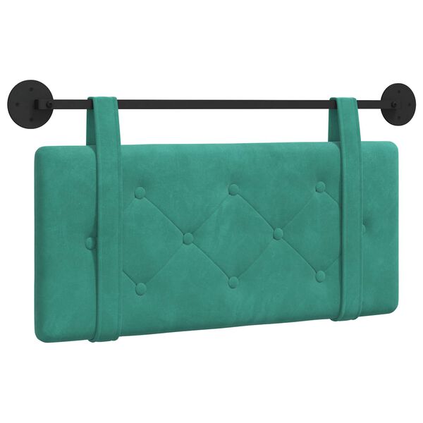 vidaXL H&auml;ngevorderseite Wandmontiert T&uuml;rkis 100 x 55 x 5 cm Samt
