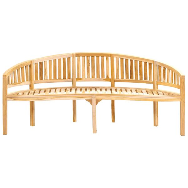 vidaXL Bananenbank 200 cm Massivholz Teak