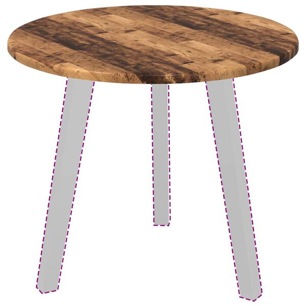 vidaXL Tischplatte Altholz 50 x 50 x 1,5 cm Holzwerkstoff