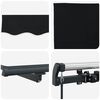 vidaXL Einziehbare Markise Schwarz 500 x 350 cm Polyester und Stahl