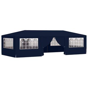 vidaXL Profi-Partyzelt mit Seitenw&auml;nden 4&times;9 m Blau 90 g/m&sup2;