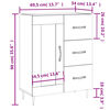vidaXL Sideboard Betongrau 69,5x34x90 cm Holzwerkstoff